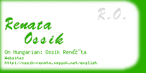 renata ossik business card